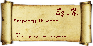 Szepessy Ninetta névjegykártya